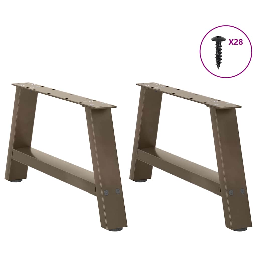 2 db A-alakú dohányzóasztal láb 70 x (30-31) cm acél