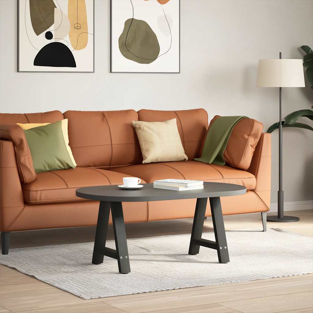2 db fekete, A-alakú acél dohányzóasztal láb 38 x (42-43) cm