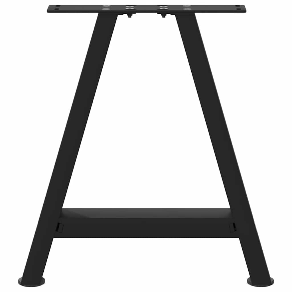 2 db fekete, A-alakú acél dohányzóasztal láb 38 x (42-43) cm