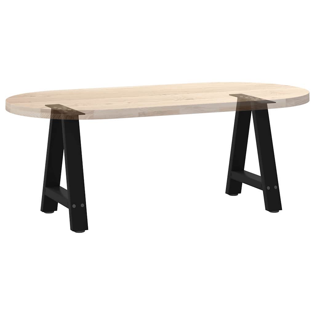 2 db fekete, A-alakú acél dohányzóasztal láb 38 x (42-43) cm