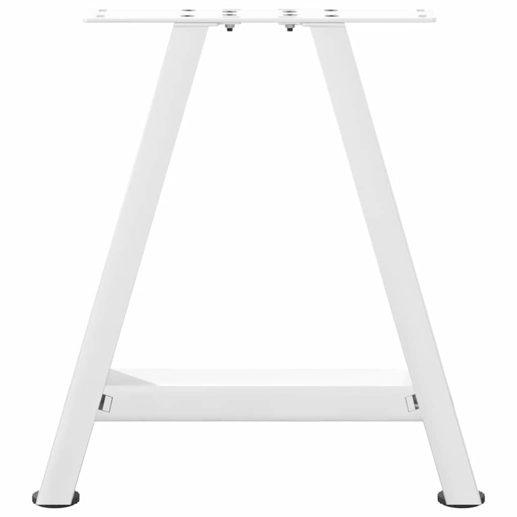 2 db A-alakú dohányzóasztal láb fehér 38x(42-43) cm acél dohányzóasztal láb