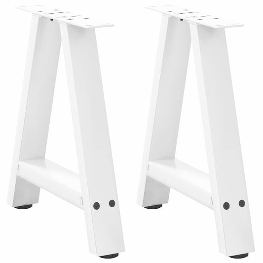 2 db A-alakú fehér dohányzóasztal láb 50 x (42-43) cm acél