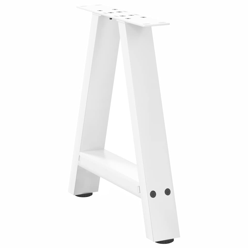 2 db A-alakú fehér dohányzóasztal láb 50 x (42-43) cm acél