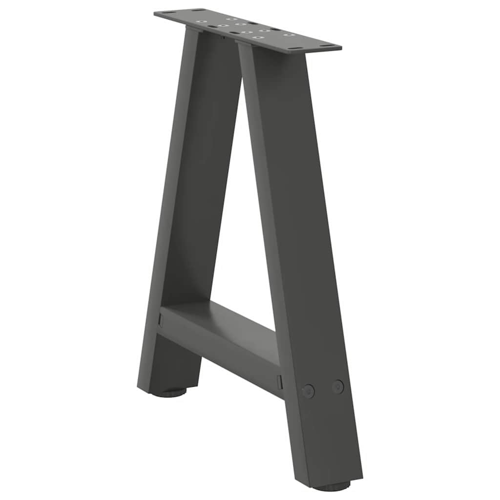 2 db antracitszürke A-alakú acél dohányzóasztal láb 50x(42-43) cm