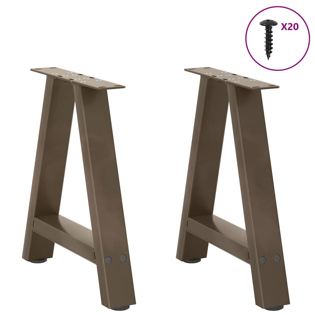 2 db A-alakú dohányzóasztal láb 50x(42-43) cm acél dohányzóasztal láb