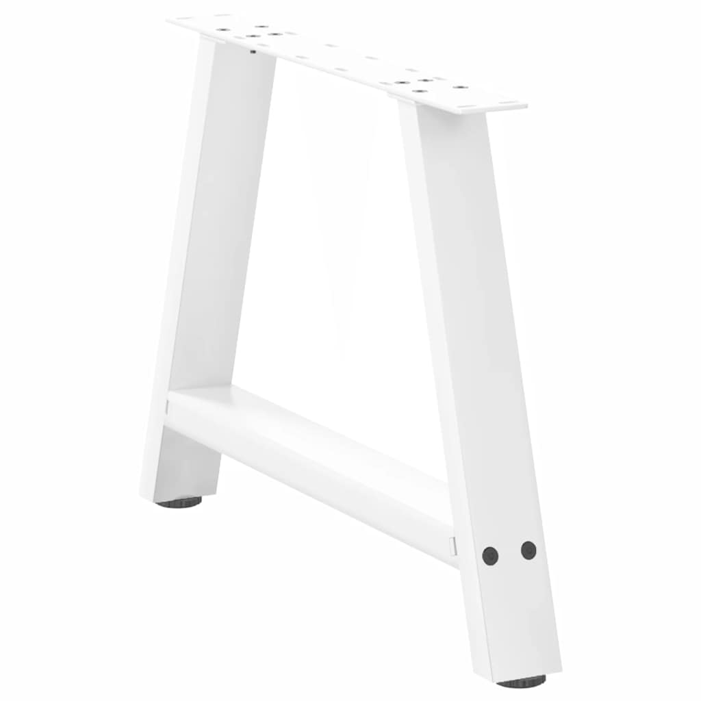 2 db A-alakú dohányzóasztal láb fehér 60 x (42-43) cm acél dohányzóasztal láb