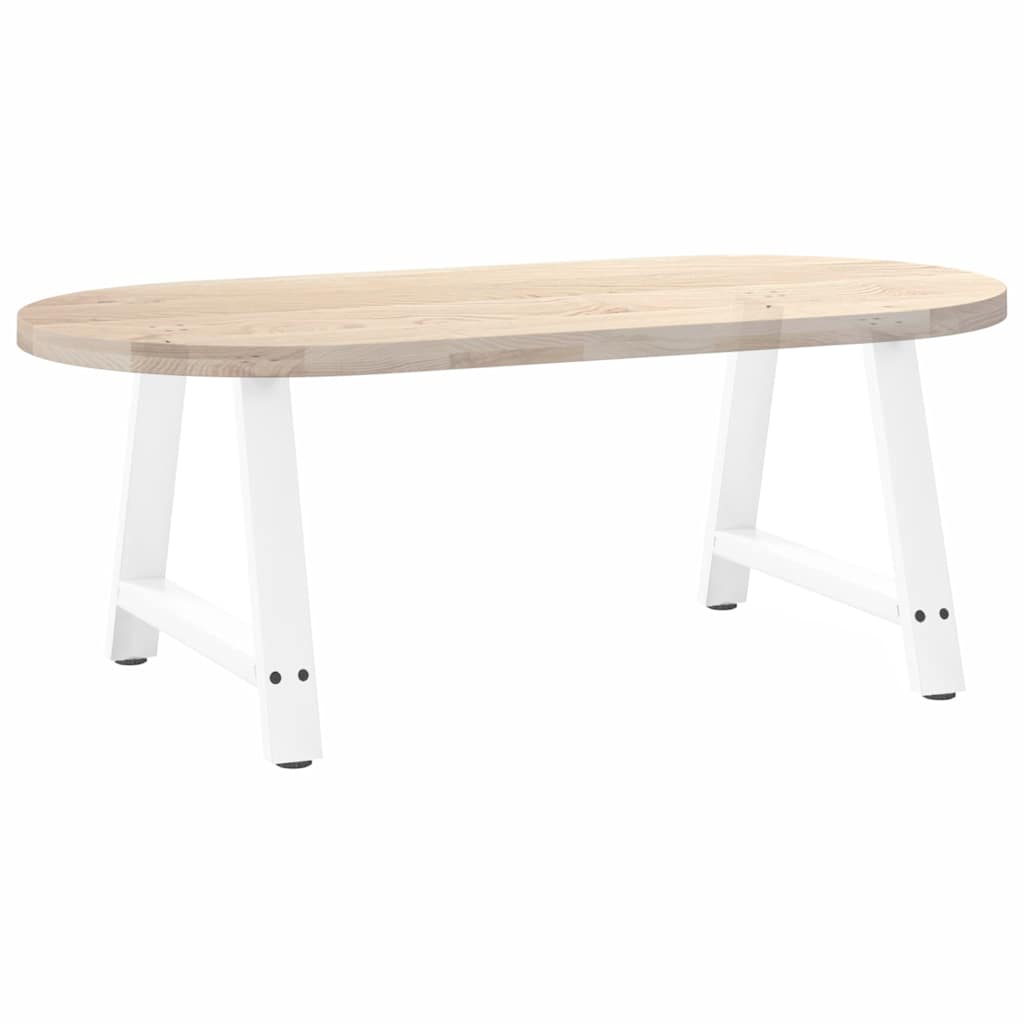 2 db A-alakú dohányzóasztal láb fehér 60 x (42-43) cm acél dohányzóasztal láb