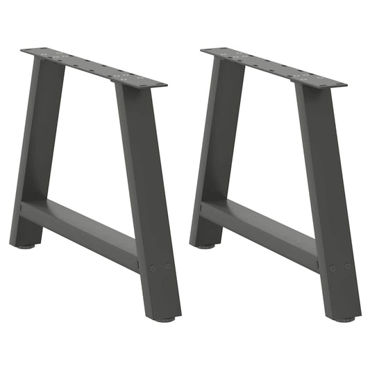 2 db antracitszürke A-alakú acél dohányzóasztal láb 60 x (42-43) cm