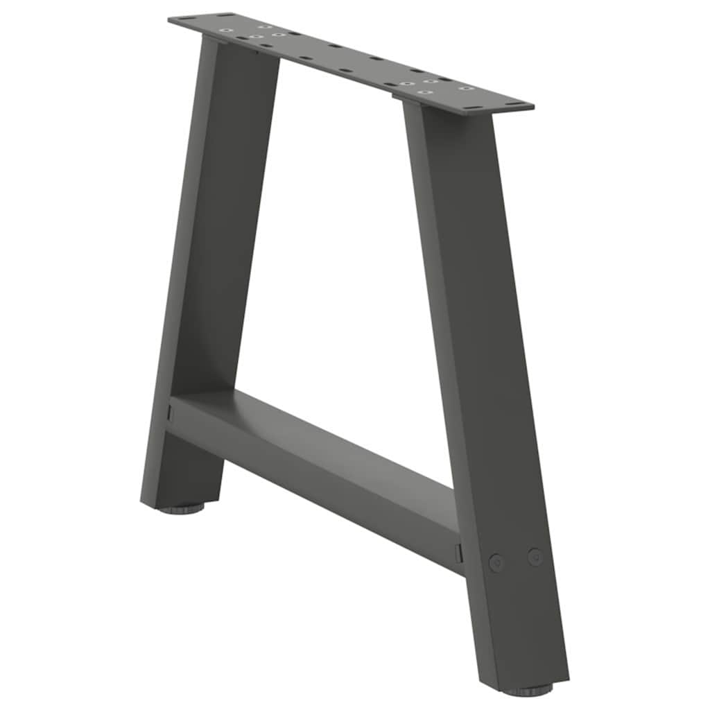 2 db antracitszürke A-alakú acél dohányzóasztal láb 60 x (42-43) cm