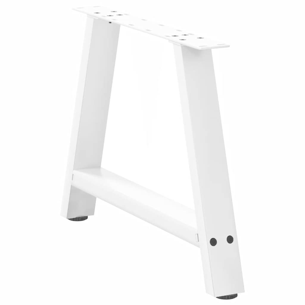 2 db A-alakú dohányzóasztal láb fehér 70 x (42-43) cm acél dohányzóasztal láb
