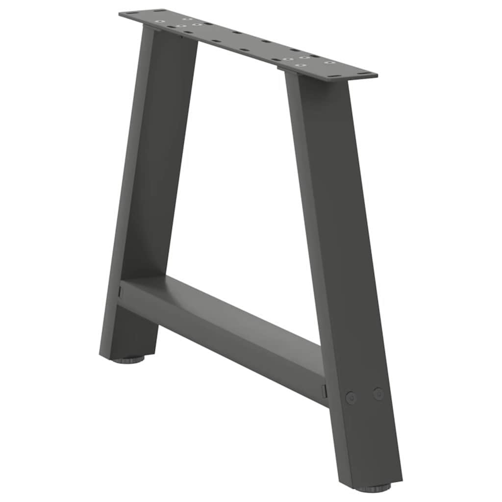 2 db antracitszürke A-alakú acél dohányzóasztal láb 70 x (42-43) cm