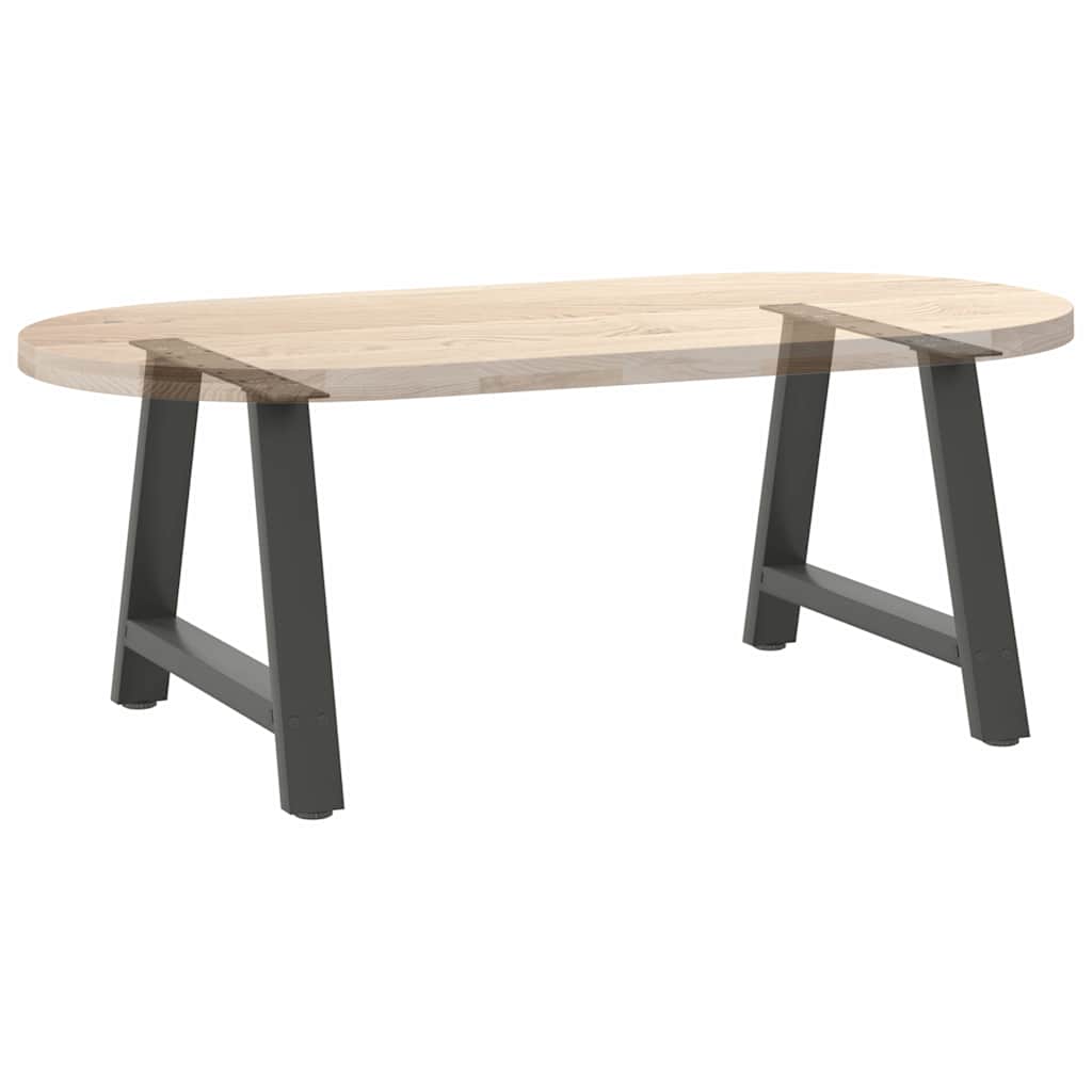 2 db antracitszürke A-alakú acél dohányzóasztal láb 70 x (42-43) cm