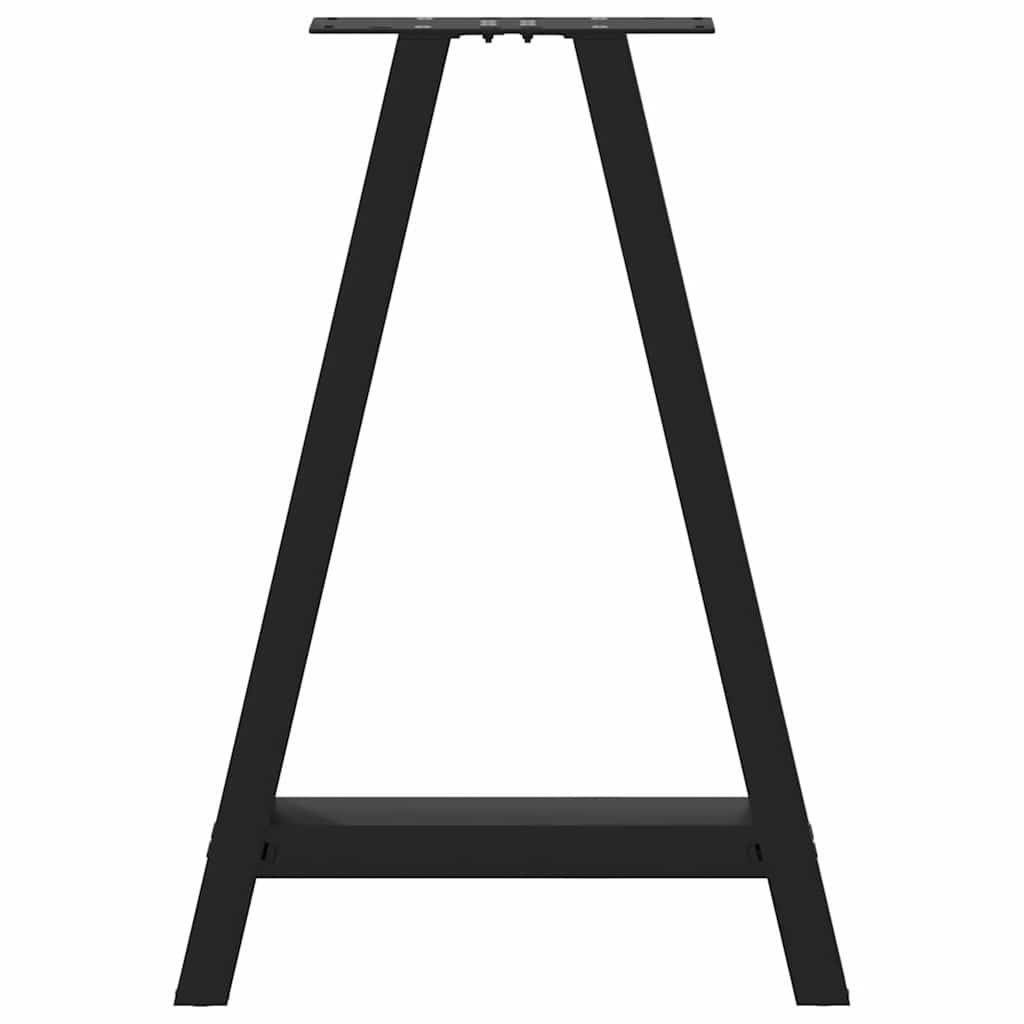 2 db fekete A-alakú acél étkezőasztal láb 50 x (72-73) cm