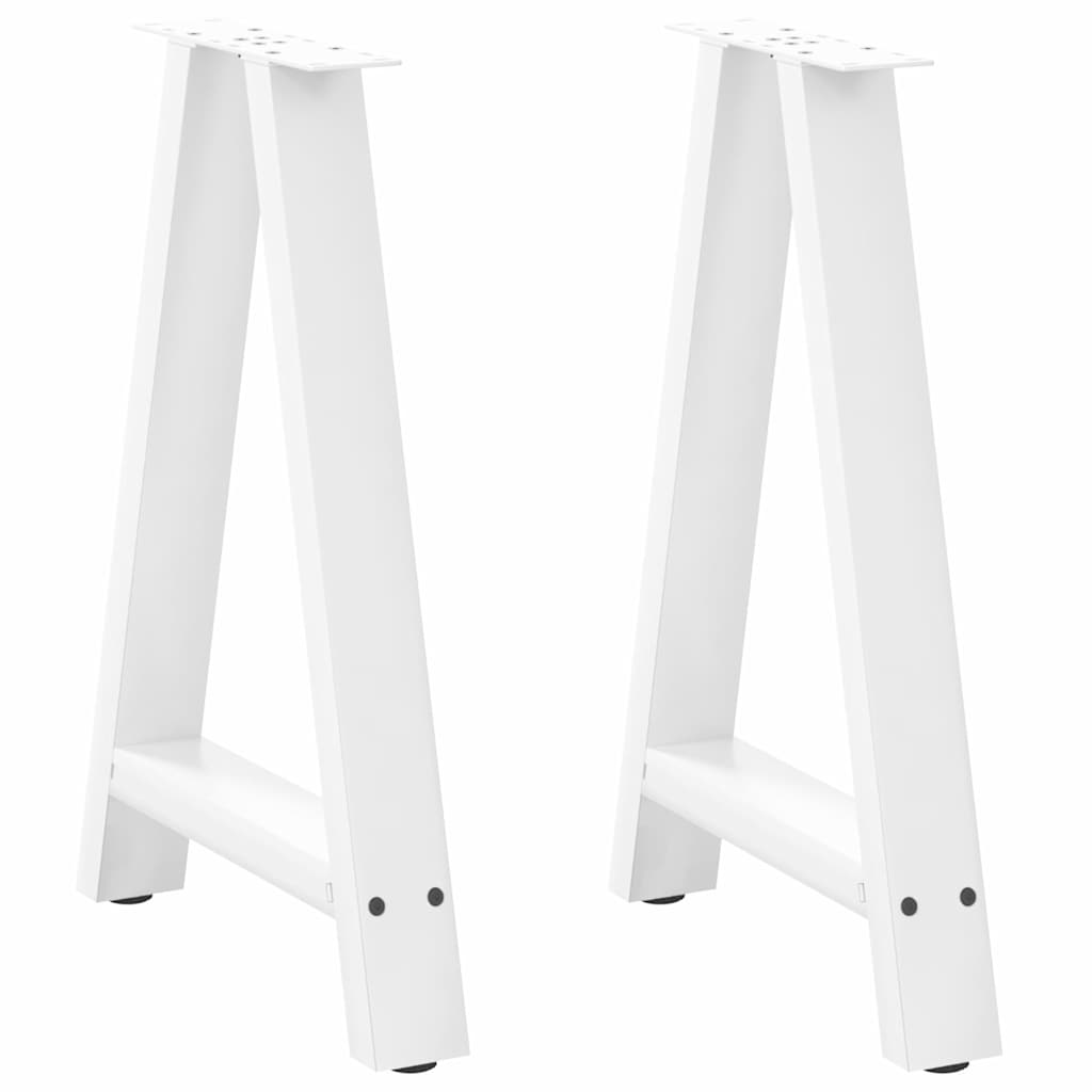 2 db fehér A-alakú étkezőasztal láb 50 x (72-73) cm acél étkezőasztal láb