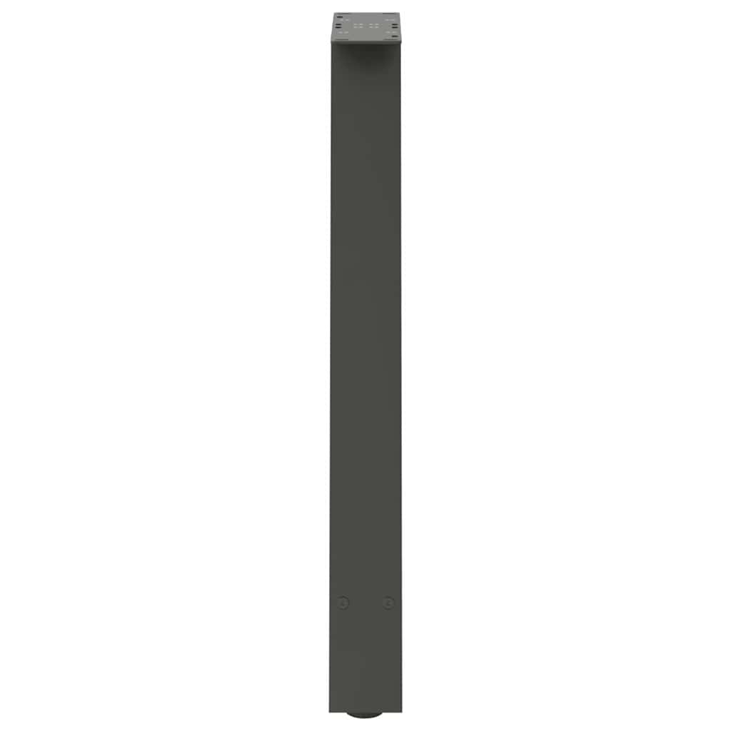 2 db antracitszürke A-alakú acél étkezőasztal láb 50x(72-73) cm