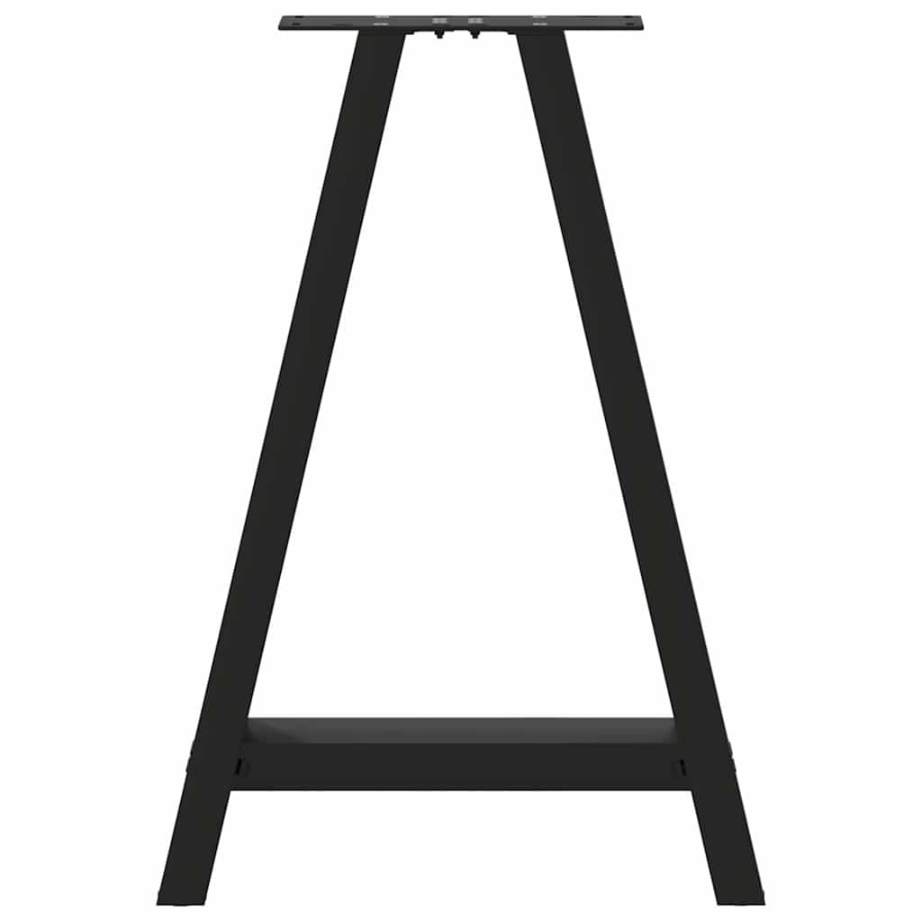 2 db A-alakú étkezőasztal láb fekete 60 x (72-73) cm acél étkezőasztal láb