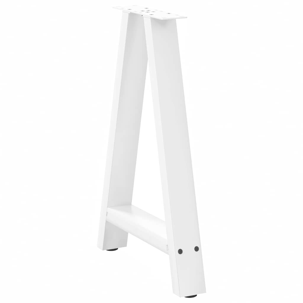 2 db A-alakú étkezőasztal láb fehér 60 x (72-73) cm acél étkezőasztal