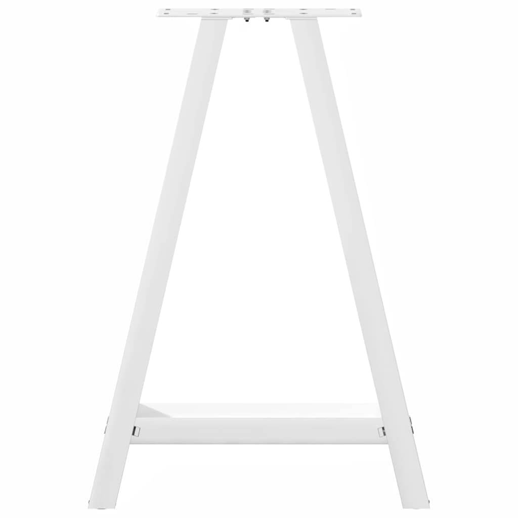 2 db A-alakú étkezőasztal láb fehér 60 x (72-73) cm acél étkezőasztal