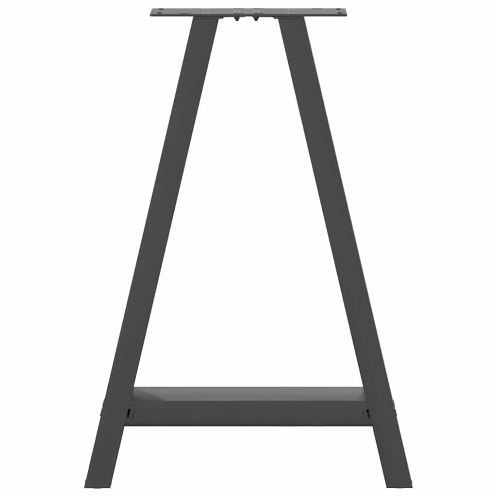 2 db antracitszürke A-alakú étkezőasztal láb 60x(72-73) cm acél étkezőasztal láb