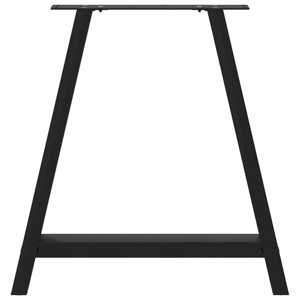 2 db A-alakú étkezőasztal láb fekete 70 x (72-73) cm acél étkezőasztal láb