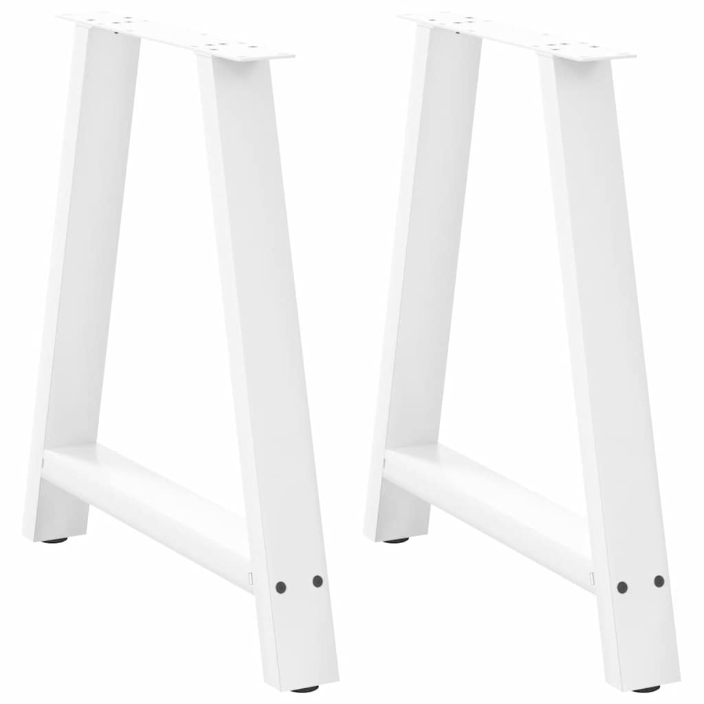2 db fehér A-alakú étkezőasztal láb 70 x (72-73) cm acél étkezőasztal láb
