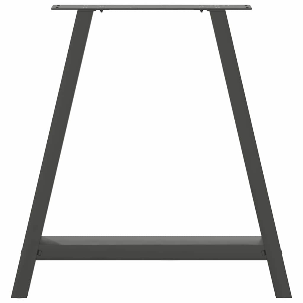 2 db antracitszürke A-alakú étkezőasztal láb 70x(72-73) cm acél étkezőasztal láb