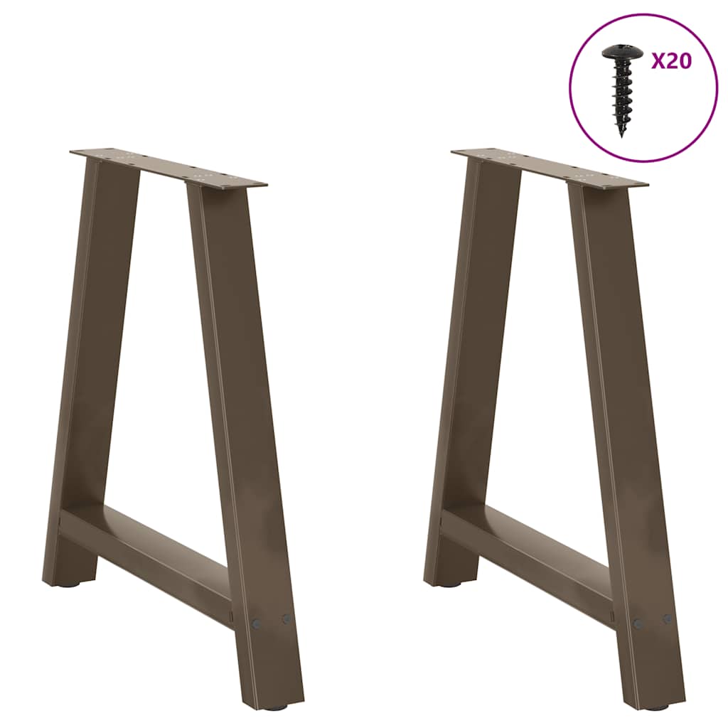 2 db A-alakú étkezőasztal láb 70x(72-73) cm acél