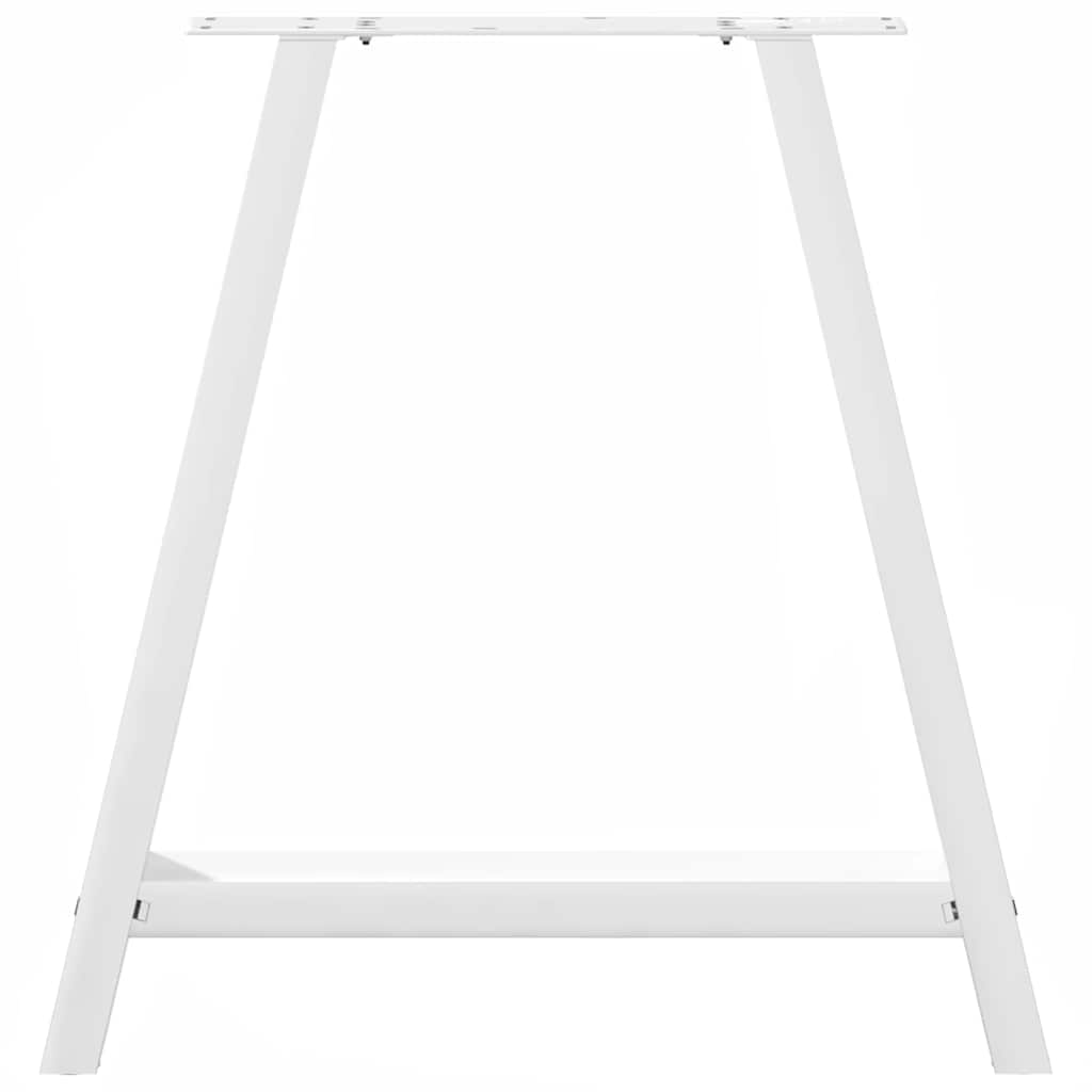 2 db A-alakú étkezőasztal láb fehér 80x(72-73) cm acél étkezőasztal láb