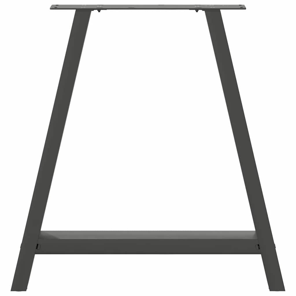 2 db antracitszürke A-alakú acél étkezőasztal láb 80x(72-73) cm