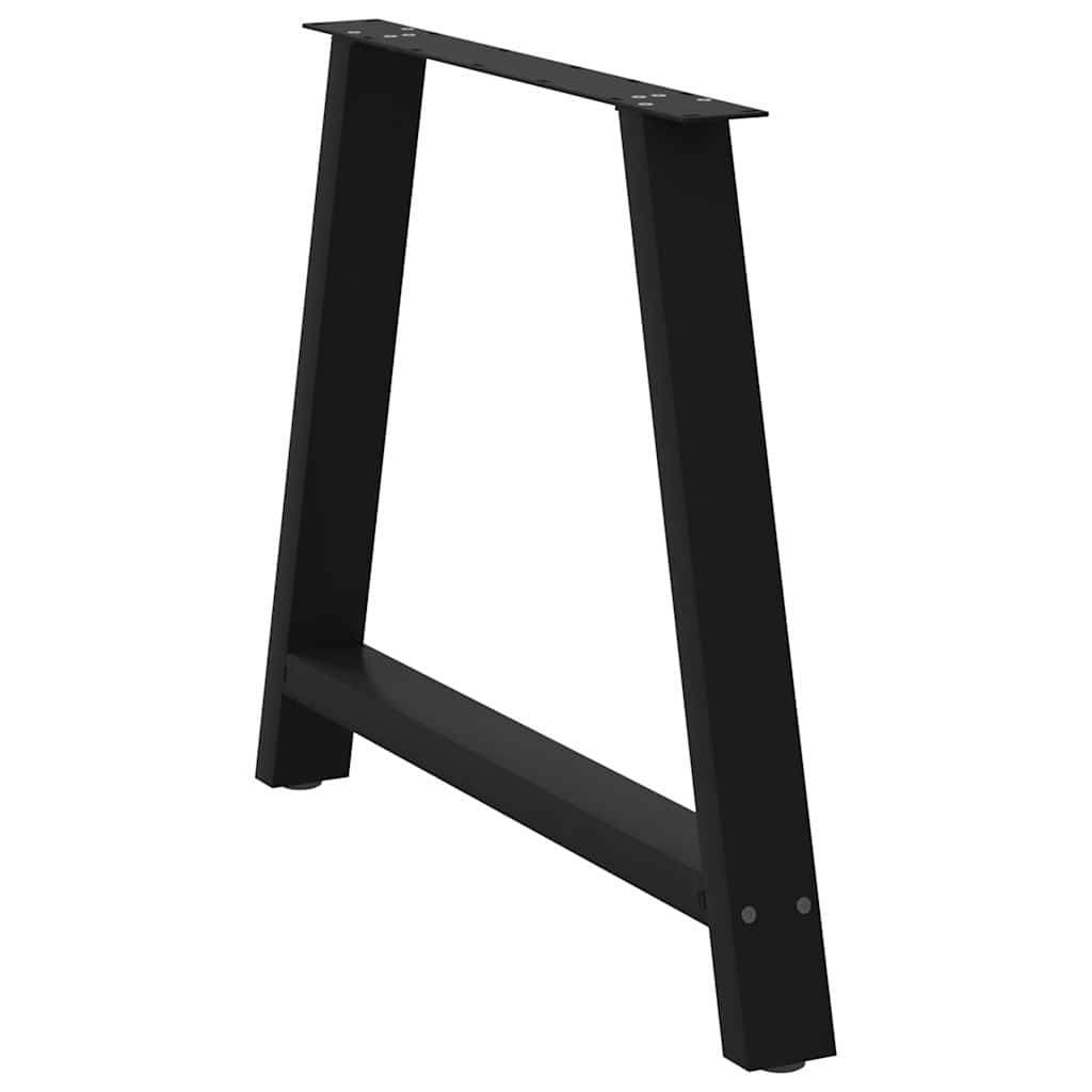 2 db A-alakú étkezőasztal láb fekete 90 x (72-73) cm acél étkezőasztal láb
