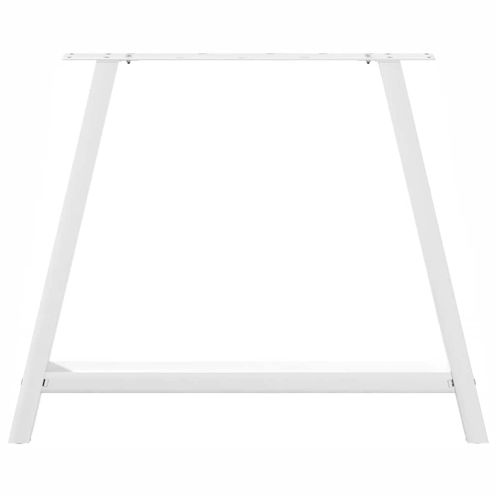 2 db A-alakú étkezőasztal láb fehér 90 x (72-73) cm acél étkezőasztal láb