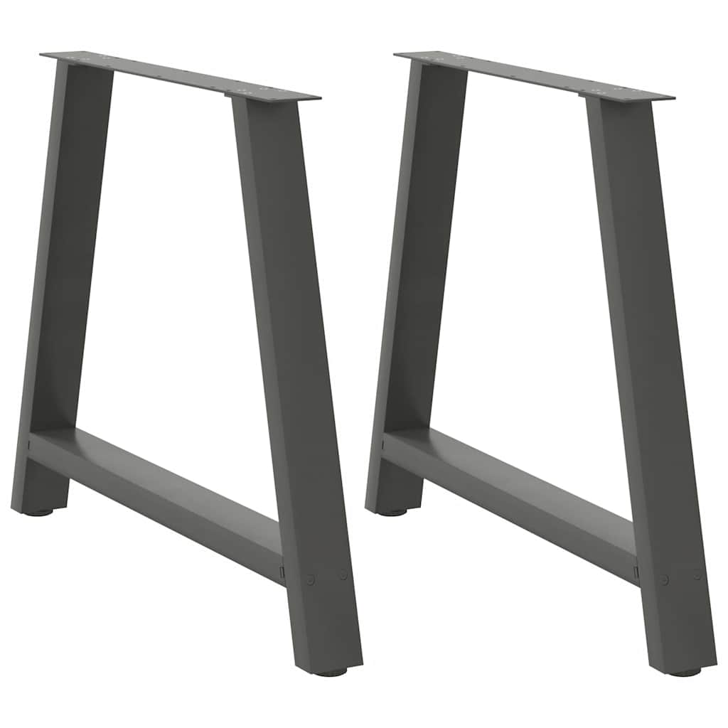 2 db antracitszürke A-alakú étkezőasztal láb 90 x (72-73) cm acél étkezőasztal láb