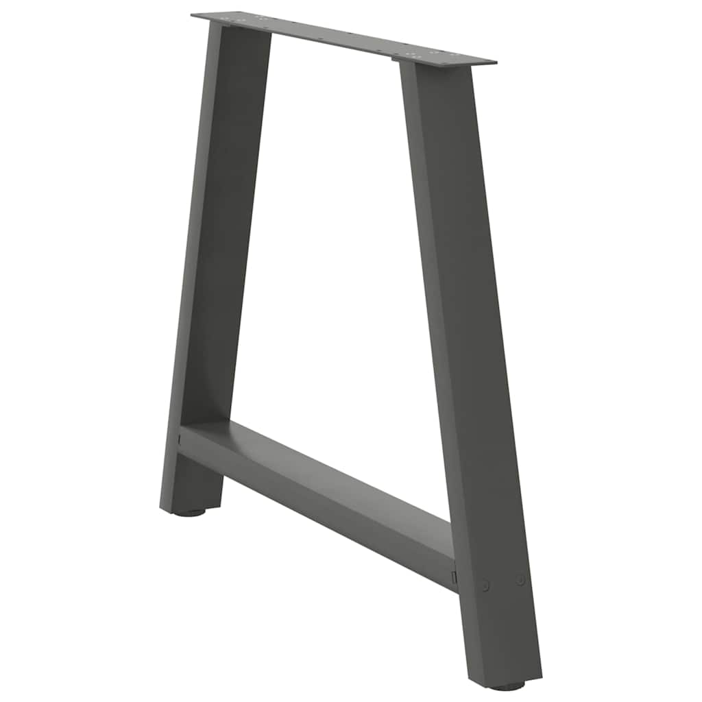 2 db antracitszürke A-alakú étkezőasztal láb 90 x (72-73) cm acél étkezőasztal láb