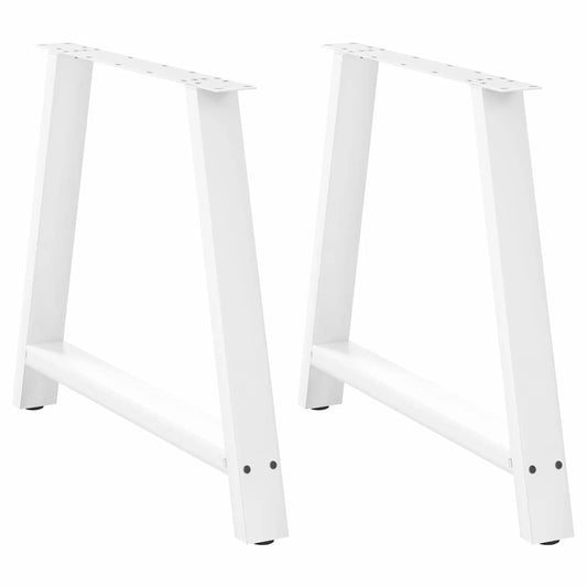 2 db A-alakú étkezőasztal láb fehér 100 x (72-73) cm acél étkezőasztal láb
