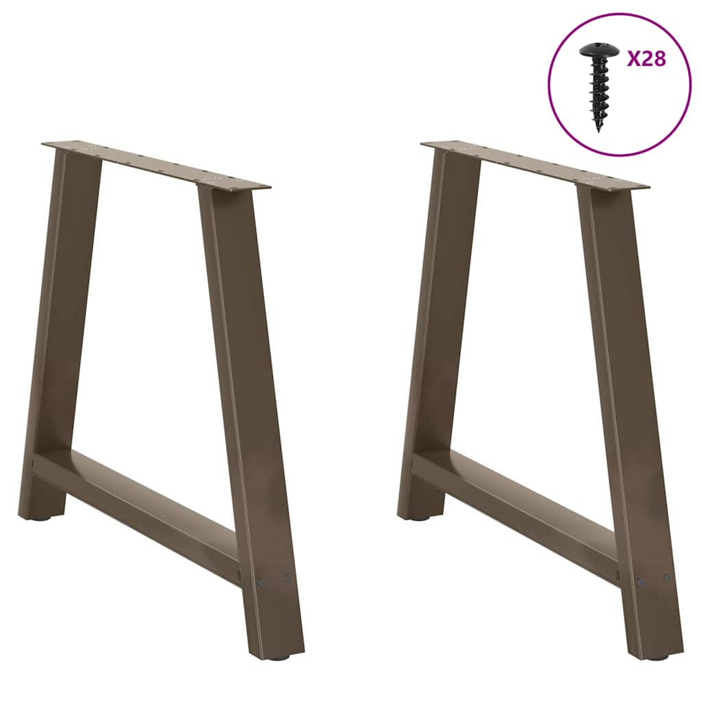 2 db A-alakú étkezőasztal láb 100 x (72-73) cm acél étkezőasztal láb