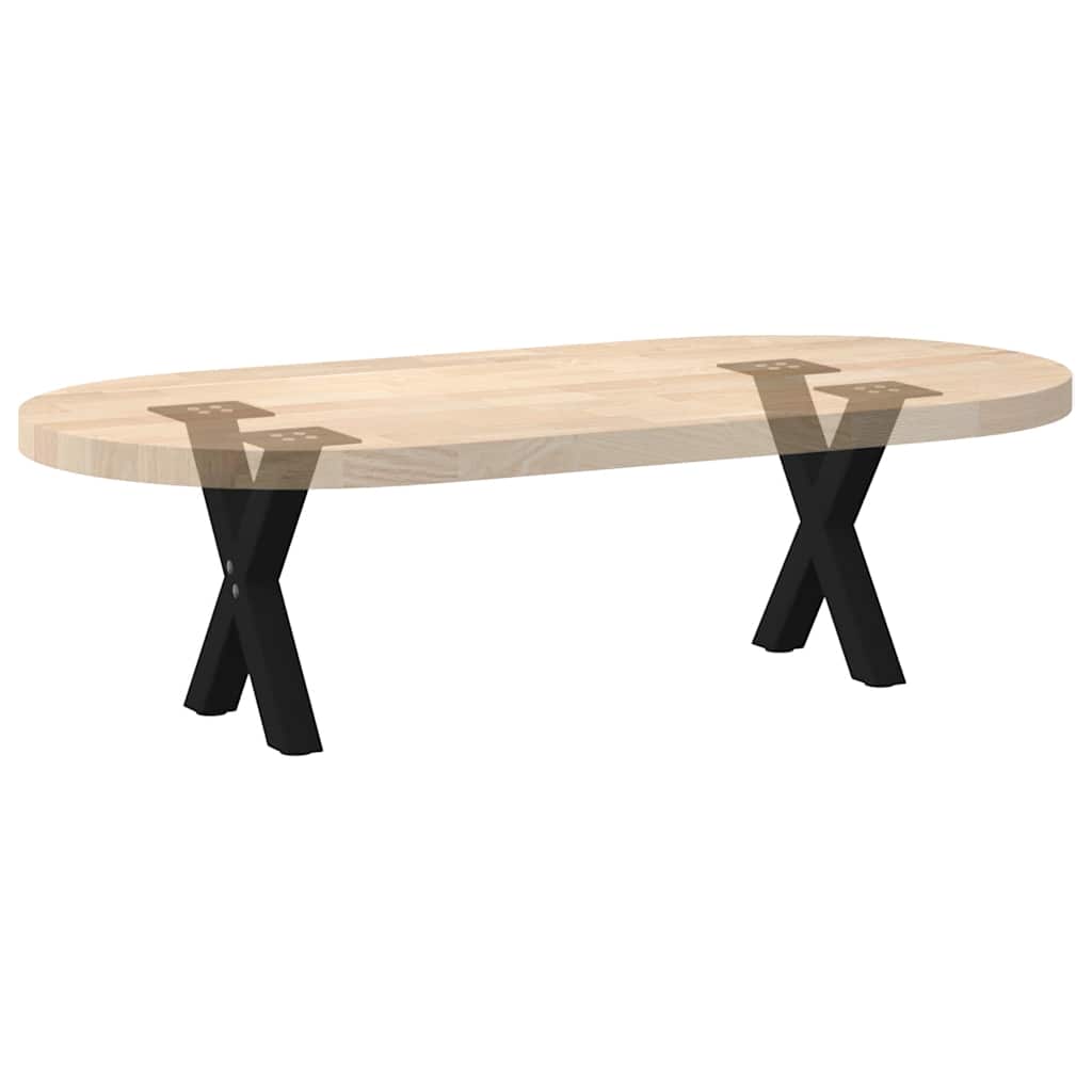 2 db fekete, X alakú acél dohányzóasztal láb 30 x (30-31) cm