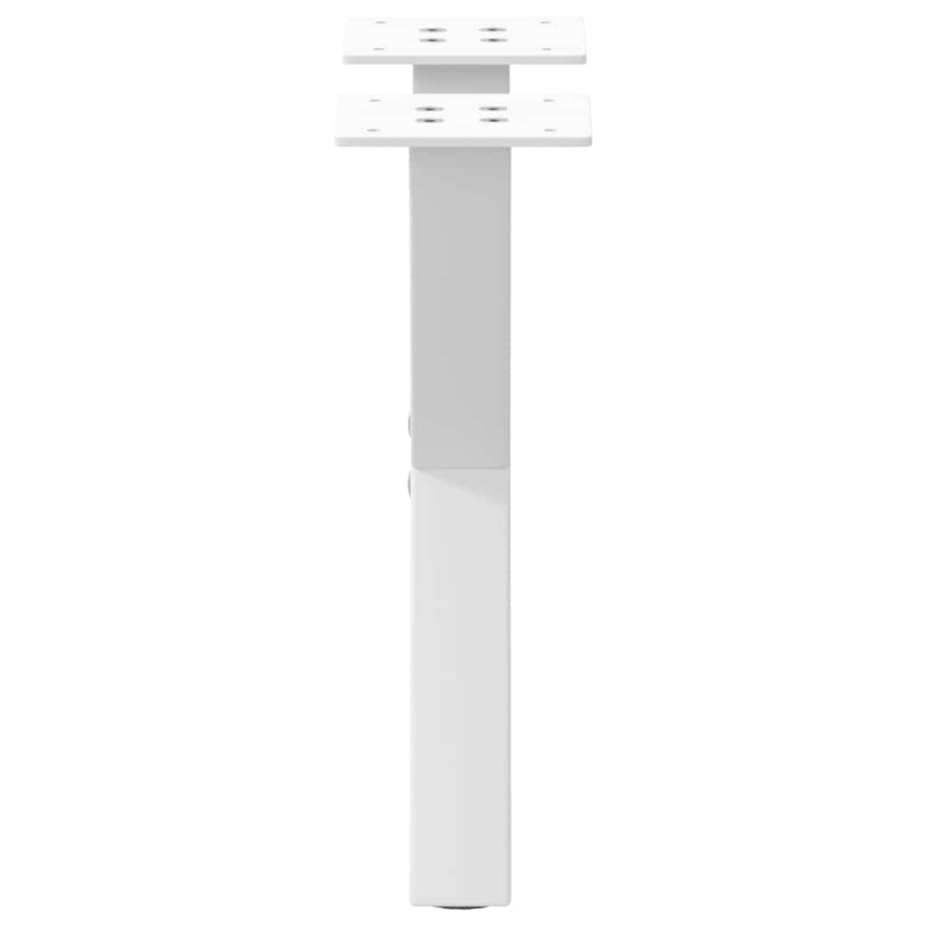 2 db fehér, X alakú acél dohányzóasztal láb 30 x (30-31) cm