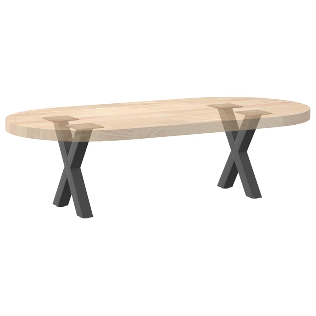 2 db antracitszürke X alakú acél dohányzóasztal láb 30x(30-31) cm
