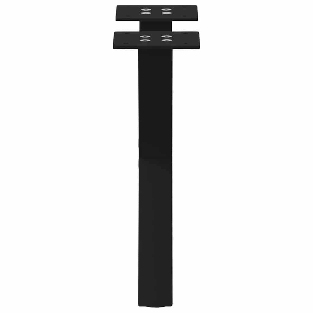 2 db fekete, X alakú acél dohányzóasztal láb 37 x (30-31) cm