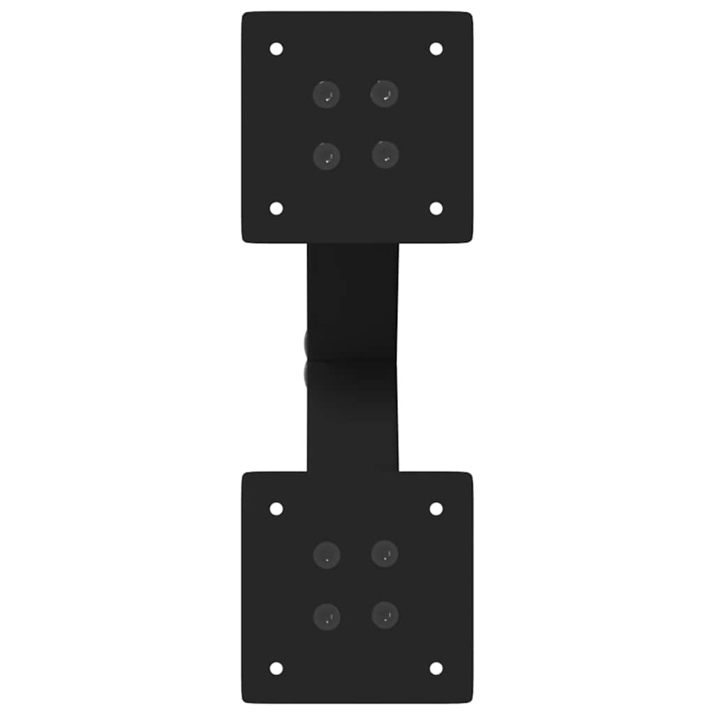 2 db fekete, X alakú acél dohányzóasztal láb 37 x (30-31) cm