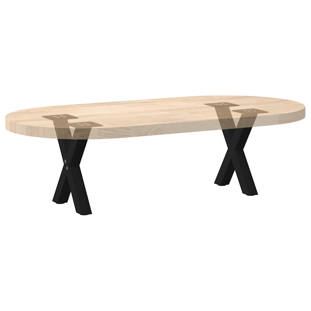 2 db fekete, X alakú acél dohányzóasztal láb 37 x (30-31) cm