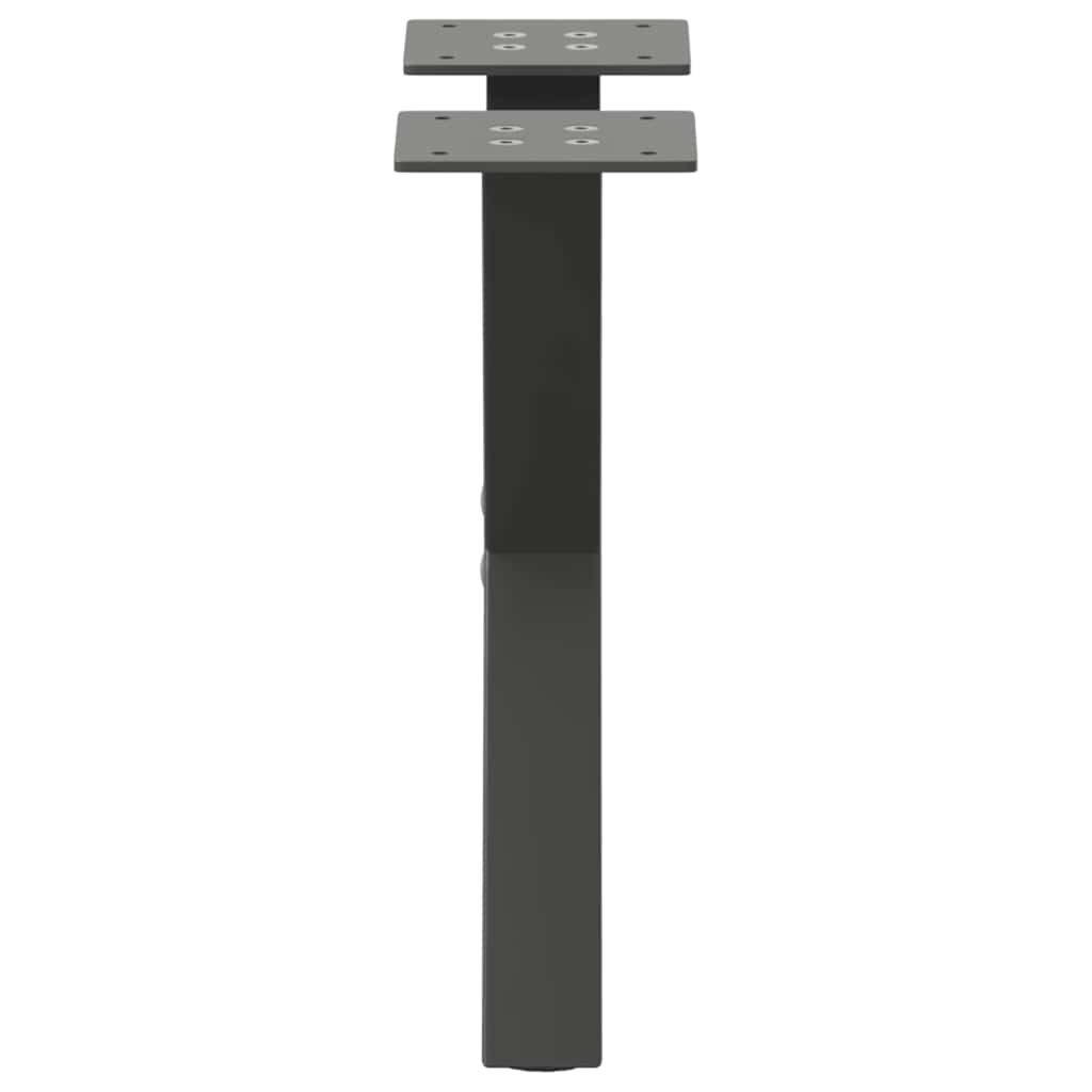 2 db antracitszürke X-alakú acél dohányzóasztal láb 37x(30-31) cm
