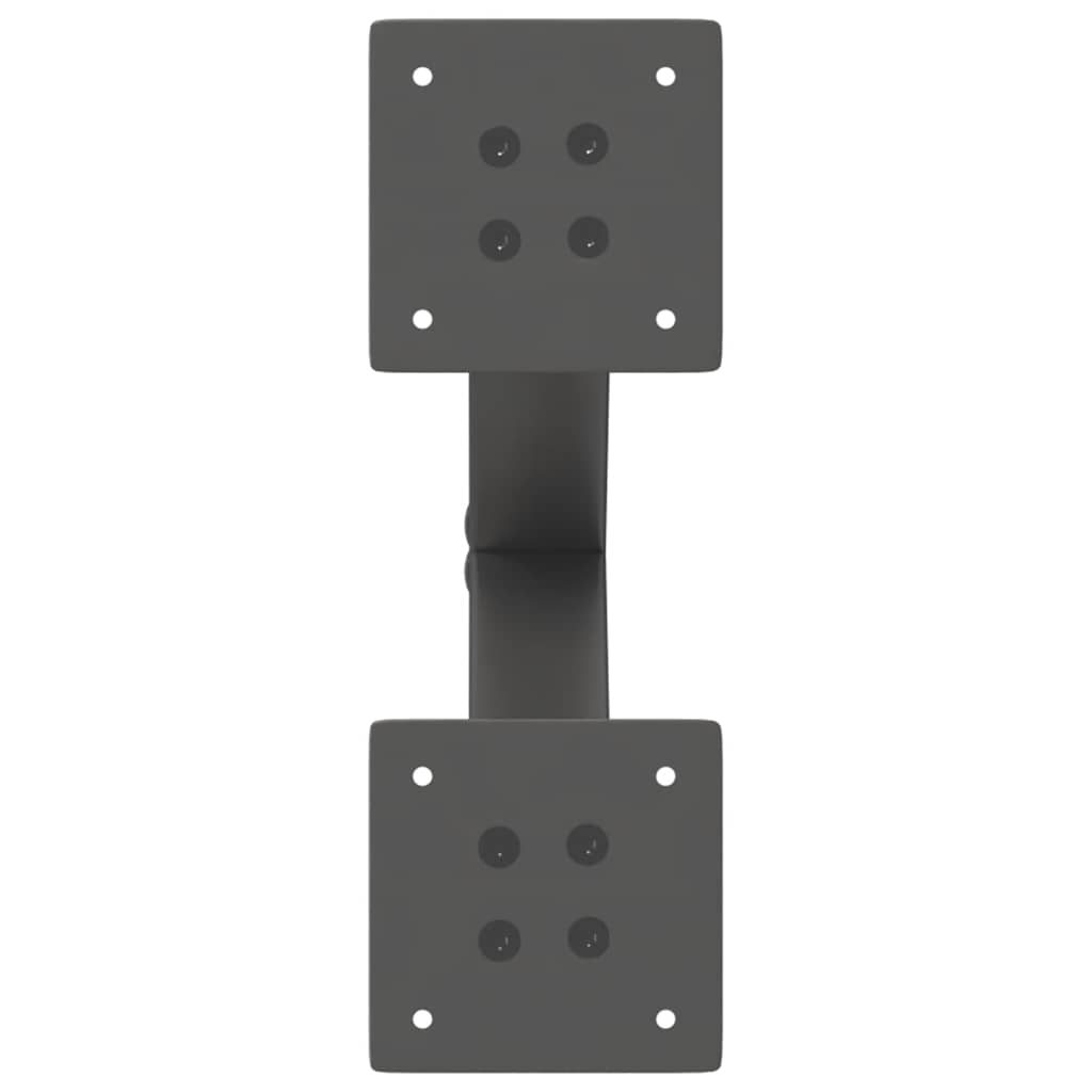 2 db antracitszürke X-alakú acél dohányzóasztal láb 37x(30-31) cm