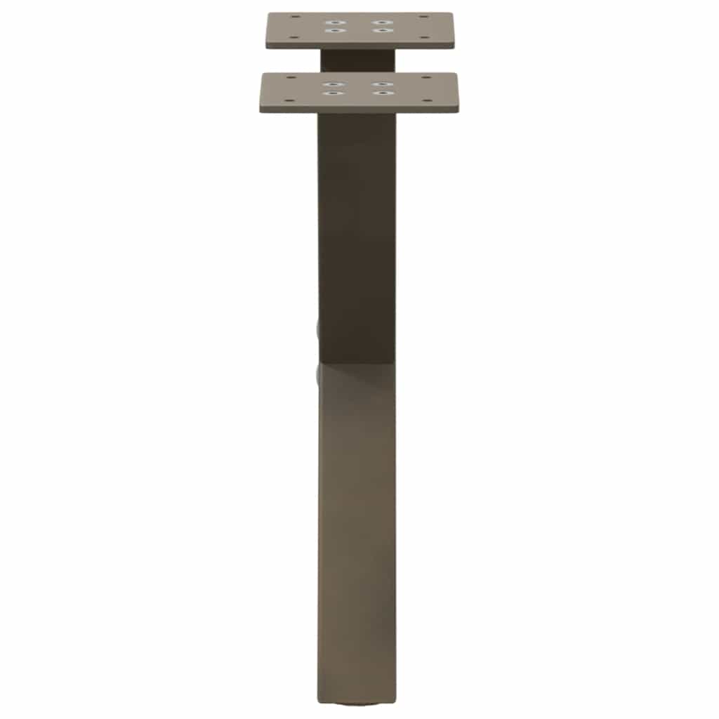 2 db X alakú natúr acél dohányzóasztal láb 37x(30-31) cm