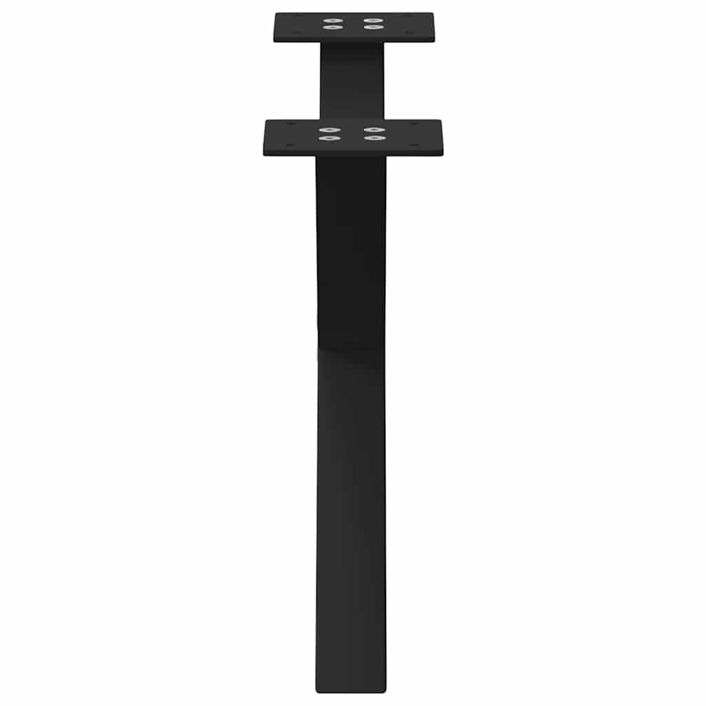 2 db fekete, X alakú acél dohányzóasztal láb 50 x (30-31) cm