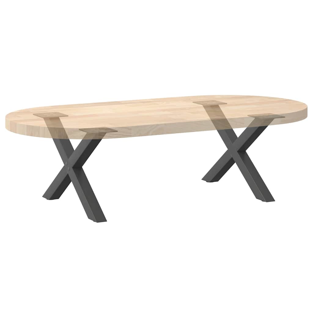 2 db antracitszürke X-alakú acél dohányzóasztal láb 50x(30-31) cm