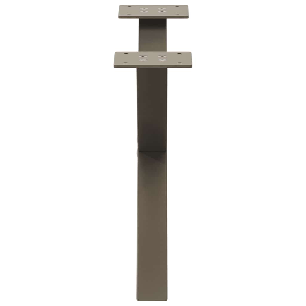 2 db X alakú natúr acél dohányzóasztal láb 50x(30-31) cm