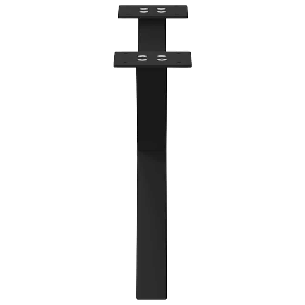 2 db fekete, X alakú acél dohányzóasztal láb 60 x (30-31) cm