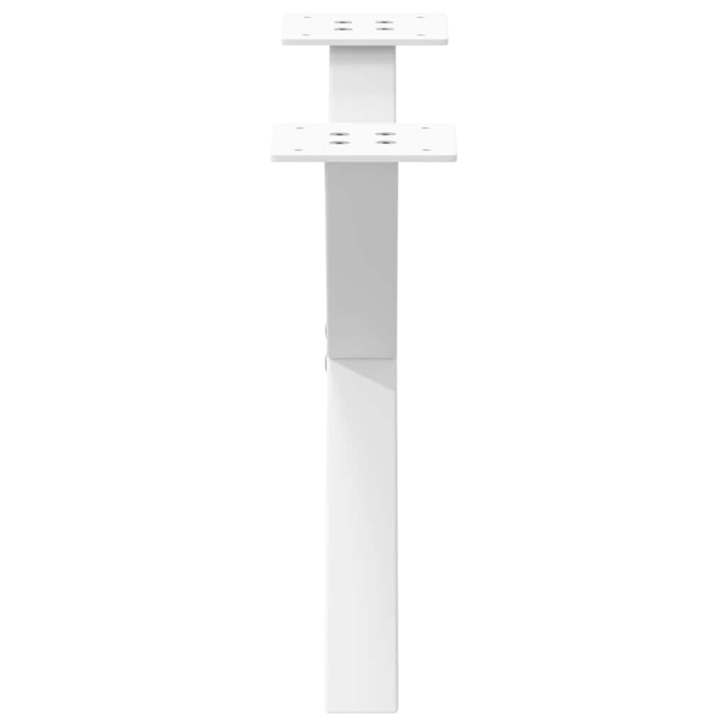 2 db fehér, X alakú acél dohányzóasztal láb 60 x (30-31) cm