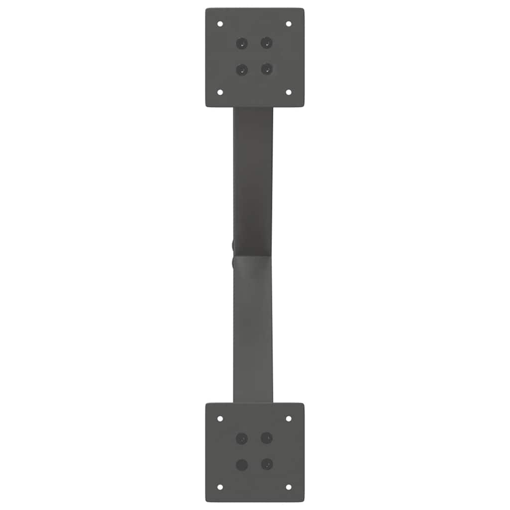 2 db antracitszürke X-alakú acél dohányzóasztal láb 60x(30-31) cm